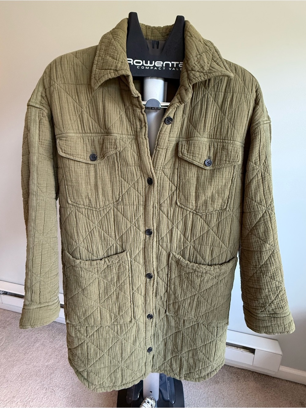 Avec Les Filles Quilted Olive Jacket